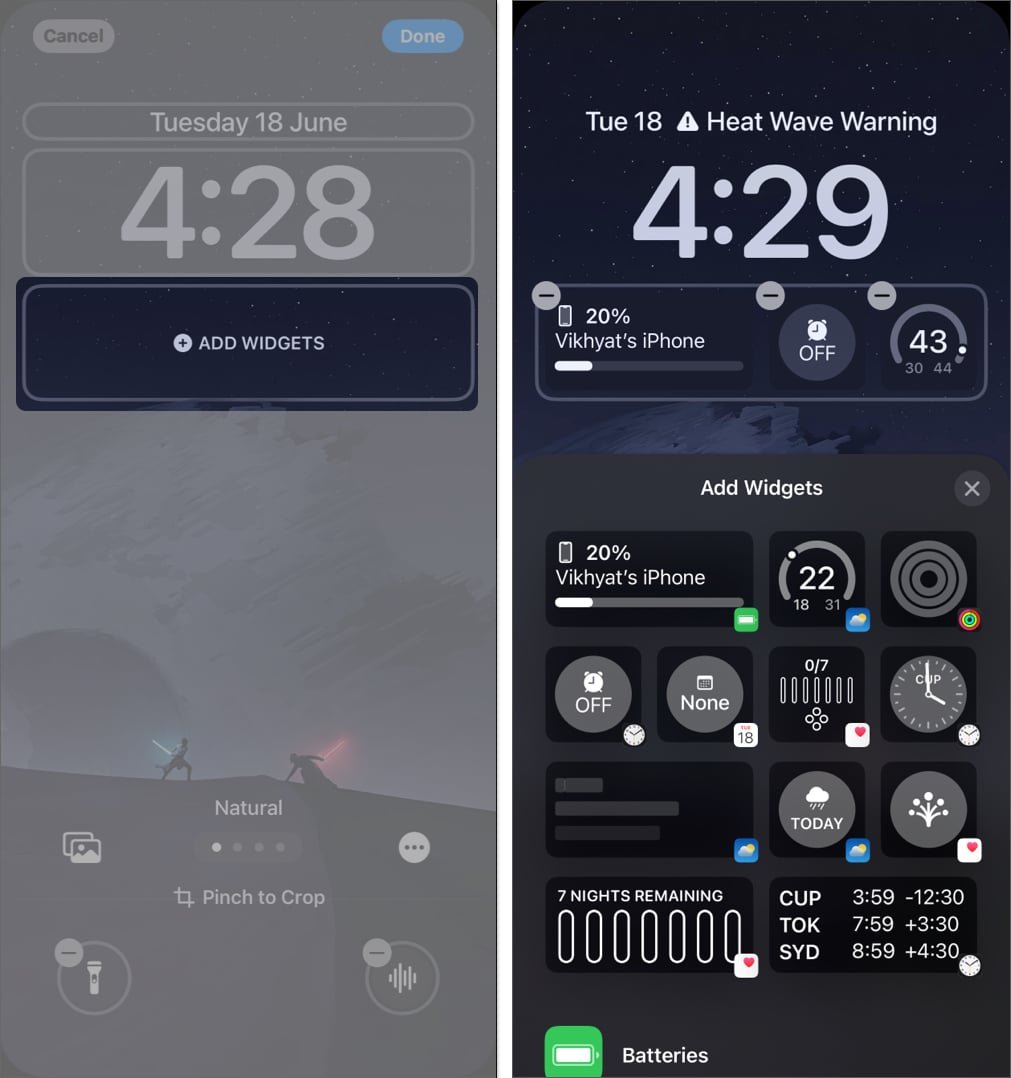 Agregue nuevos widgets a la pantalla de bloqueo del iPhone