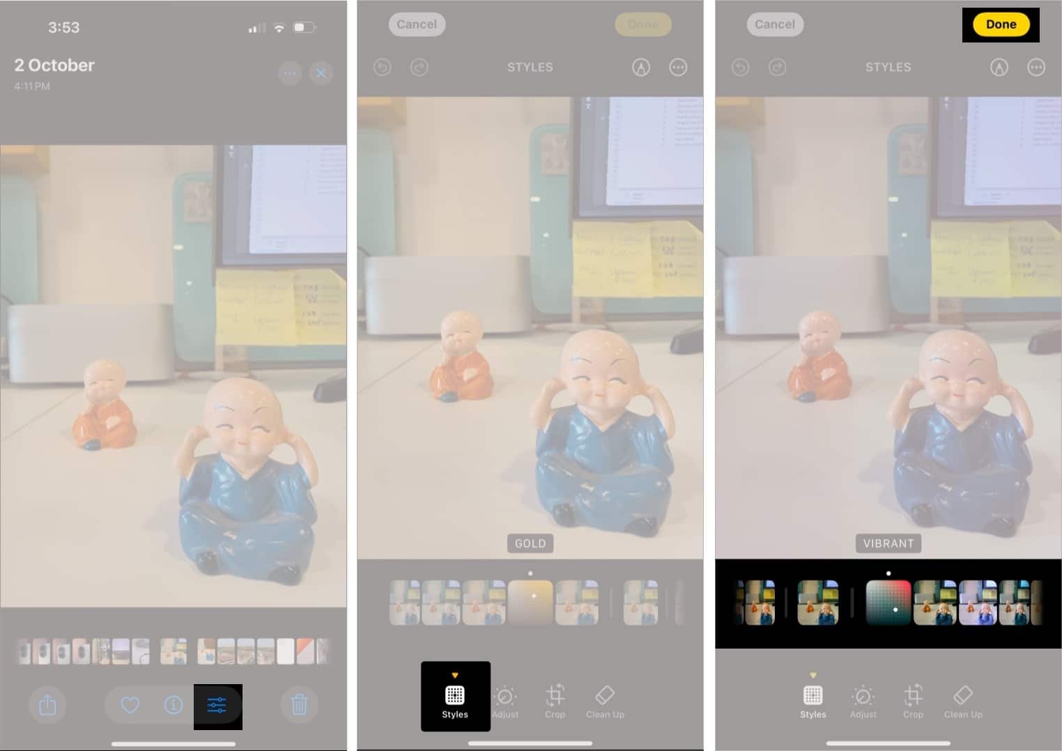 Agregar estilos fotográficos a una foto en la aplicación Fotos de iOS 18