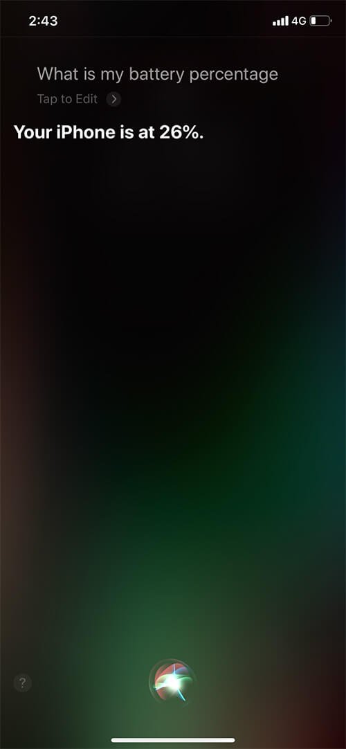 Pídale a Siri que muestre el porcentaje de batería en el iPhone 11 Pro Max