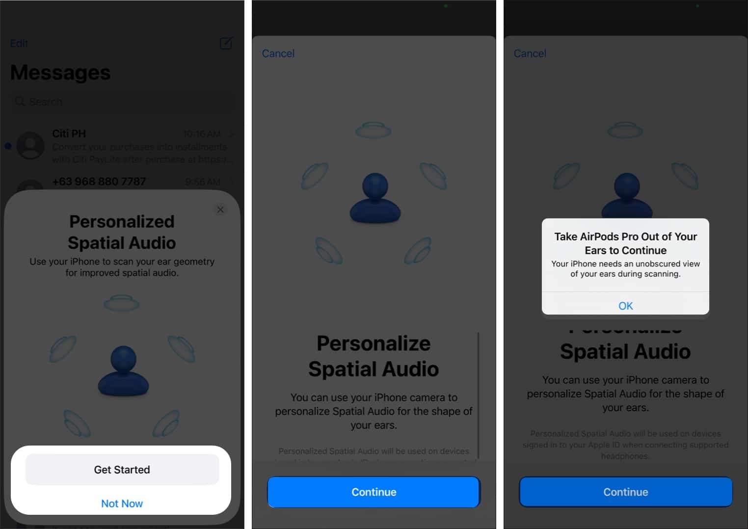 Pasos para configurar audio espacial personalizado para AirPods en iPhone